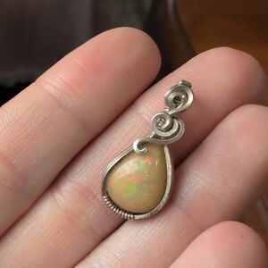Sterling Silver and Opal Pendant